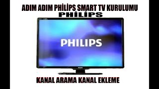 Philips smart tv kanal arama kanal ekleme detaylı kurulum [upl. by Maggie]