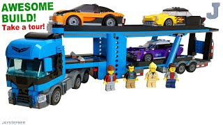 LEGO City 2024 Car Transporter Truck With Sports Cars 60408 Unboxing Tour amp Review [upl. by Norym529]