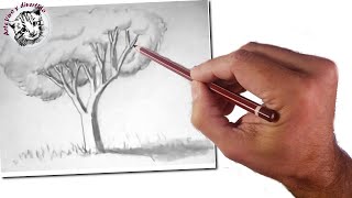 Cómo Enseñar a Dibujar a Niños Un Árbol Realista Técnicas de Dibujo Fácil [upl. by Annatnas715]