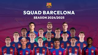 SQUAD BARCELONA SEASON 20242025  Fill Team [upl. by Pappas464]