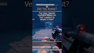 Did You Know  Hidden Vesper Dialogue destiny2 destinylore gaming lore didyouknow [upl. by Derina299]