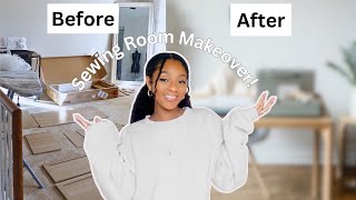 My New Home Sewing Room Makeover amp Tour  Fashion Designer Vlog [upl. by Romelle]