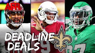 Saints Opponents At Trade Deadline Bears Vikings Falcons Make KEY ADDITIONS [upl. by Ahseym]