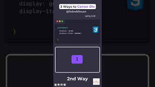 🔥3 Ways to Center Div  Master the art of div centering with these 3 easy CSS technique  Web Design [upl. by Lliw]