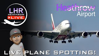 LIVE Heathrow Airport Plane Spotting 9th August planespotting [upl. by Merridie]