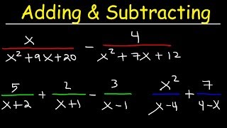 Adding and Subtracting Rational Expressions With Unlike Denominators [upl. by Nairrod]