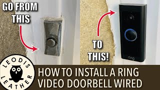 How to Install Ring Video Doorbell Wired Easy  NEW HOUSE EP 5 [upl. by Aihtenyc]