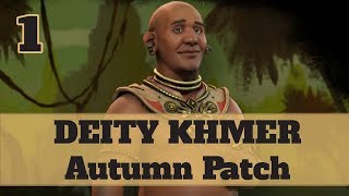 Civ 6 Khmer 1 Lets Play  Jayavarman Religious Relics Victory on the Autumn Patch [upl. by Anirroc]