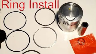 how to install ring Piston Honda CD70cc PISTON RING INSTALLATIONRingpistonCompany setting ring [upl. by Aicenav993]