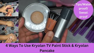 How To Use Kryolan Tv Paint Stick amp Pancake Like A Pro Must Watch Lots Of Tips [upl. by Madonia]