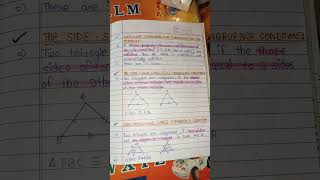 Class 7 Maths Chapter 7 Congruence Of Triangles Notes studykvideos [upl. by Goerke]