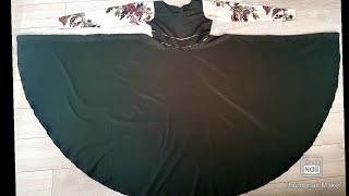 Full flayer umbrella dress design cutting and stitching [upl. by Rawden438]