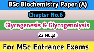 Glycogenesis and Glycogenolysis MCQs  BSc Biochemistry  School of Biology [upl. by Ladnek18]