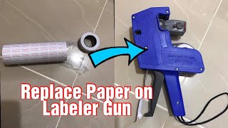 How To Replace Price Tag Paper Into a Labeler Gun Model MX 5500 20 x12mm Quick Tutorial Tips [upl. by Ettelohcin]