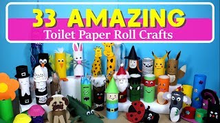 33 Amazing Toilet Paper Roll Crafts for Kids [upl. by Elleirda]