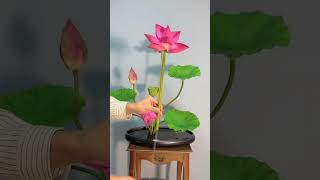 Instructions for arranging lotus flowers beautifully and long lasting crafts flowers vase [upl. by Eiblehs]