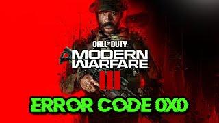 Fix Call of Duty Modern Warfare 3 Error Code 0x0 The Game Has Crashed On PC Xbox Game Pass [upl. by Nguyen]