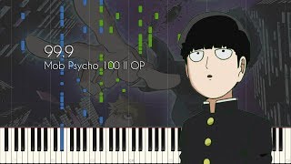 999  Mob Psycho 100 II OP  Piano Arrangement Synthesia [upl. by Ayres]