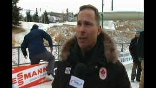 Steve Podborski Chef de Mission Sochi 2014 takes VIP bobsled run [upl. by Ellehcram852]