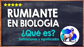 🙏 ¿Qué es rumiante en biología  Conoce a los animales rumiantes 🙏 [upl. by Skylar]