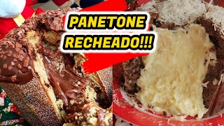 💥PANETONE RECHEADO 2020 A MELHOR Receita de PANETONE com Recheio de Sorvete  SUPER FÁCIL [upl. by Drhacir288]