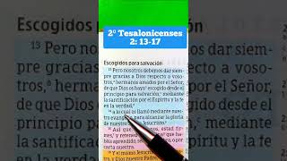 lecturabíblica versiculodelabiblia videoscristianos Biblia 2 Tesalonicenses 21317 Salvación [upl. by Grimaud779]