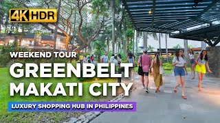 See The RICH Side of the Philippines  GREENBELT MAKATI CITY Weekend Tour in 2024【4K HDR】 [upl. by Ardnac]