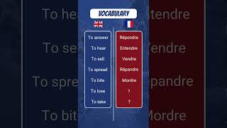 Verbes français en dre No1  learnfrench practicefrench frenchverbs [upl. by Mur]