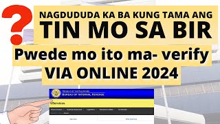 How to Verify TIN or Tax Indentification Number via Online [upl. by Elvie]