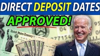 Congress Approves Direct Deposit STIMULUS CHECKS DATE “CONFIRMED” For SS SSI SSDI [upl. by Attey]