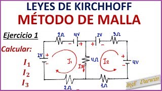 LEY DE KIRCHHOFF MALLAS  EJERCICIO 1 [upl. by Avat]