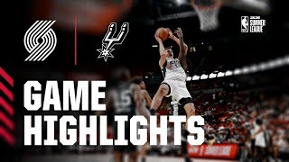 Portland Trail Blazers 77 San Antonio Spurs 83  Summer League Game Highlights  July 13 2024 [upl. by Imnubulo]