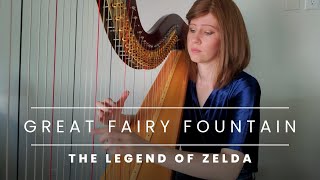 Zelda Great Fairy Fountain Harp Cover  Pedal Harp Sheet Music [upl. by Hays]