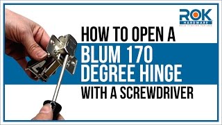 How to Open a Closed Blum 170 Degree Hinge With a Screwdriver [upl. by Bland]