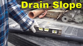 The Proper Slope For Drain PipePlumbing Basics [upl. by Joiner]