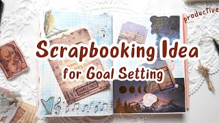 scrapbooking idea for goal setting  journaling with me  paper and craft [upl. by Ajim]