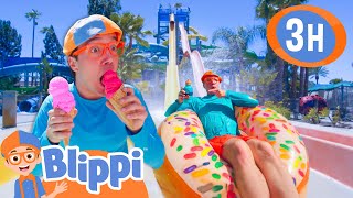 BLIPPIS WATER PARK ADVENTURE  More  Blippi and Meekah Best Friend Adventures [upl. by Grizel]