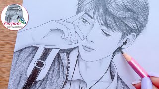 How to draw A Handsome Boy  Step by Step  Pencil Sketch for beginners  yakışıklı çocuk çizimi [upl. by Lavena]