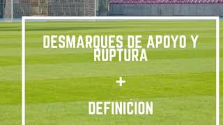 Entrenamiento de futbol  desmarques de apoyo y ruptura [upl. by Atnuahs]