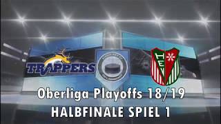 Oberliga Playoffs 2019 Halbfinale Spiel 1 Tilburg Trappers  Herner EV [upl. by Srednas]