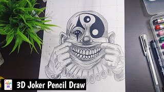 Joker Face Pencil Drawing 🎨🃏 How To Draw Joker Step By Step  mrshashi12 jokes drawing [upl. by Revorg]