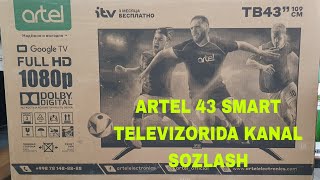 Artel 43 smart televizorida kanal sozlash kanal terish [upl. by Herrle]