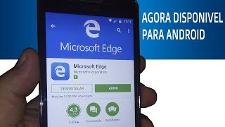 ►Dica  Conheça o Navegador Microsoft Edge Para Android Atualizado [upl. by Ursulina871]