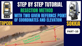 Resection method of topcon and sokkia total station [upl. by Airotkciv]