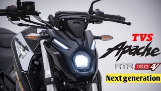 Tvs apache rtr 160 4v next generation model launch in India 2024  features price  tvs apache rtr [upl. by Anesuza]