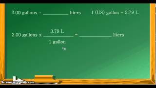 Unit Conversion Gallons to liters [upl. by Ihcur]