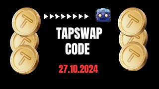 TapSwap Code 27102024 [upl. by Elidad161]