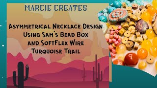 Necklace using Sam’s Bead Box Turquoise Trails and SoftFlex [upl. by Namso722]