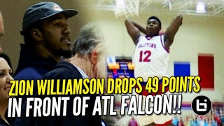 Zion Williamson Drops 4914 In Front of Atlanta Falcons Vic Beasley Jr Raw Game Highlights [upl. by Hui]