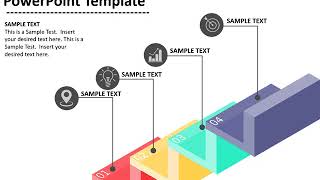 4 Step Technology Roadmap PowerPoint Template [upl. by Sirrep]